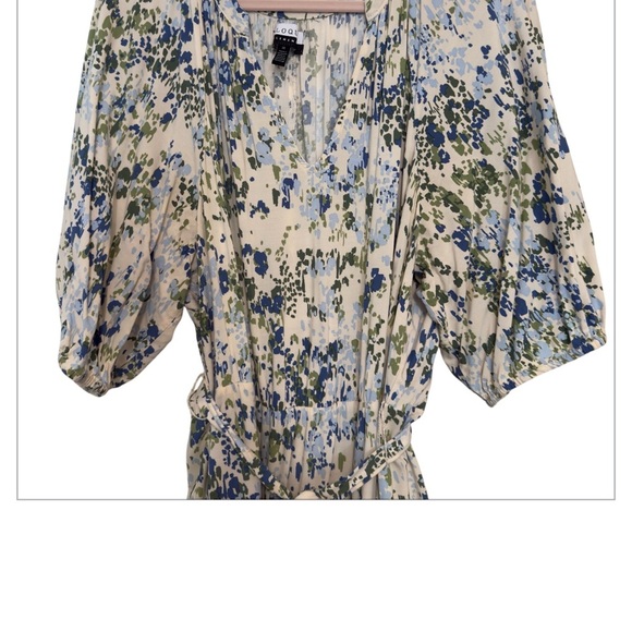 ELOQUII Elements Tiered Midi Dress With Tie - Women’s Plus Size 18 - Picture 7 of 9